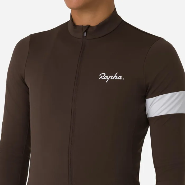 Women Core Thermal Long Sleeve Jersey Kalamata White Alyssumfudge White Alyssumblackwhitenavywhiteultramarinewhitedeep Coffeewhiteberrywhite Rapha Jerseys