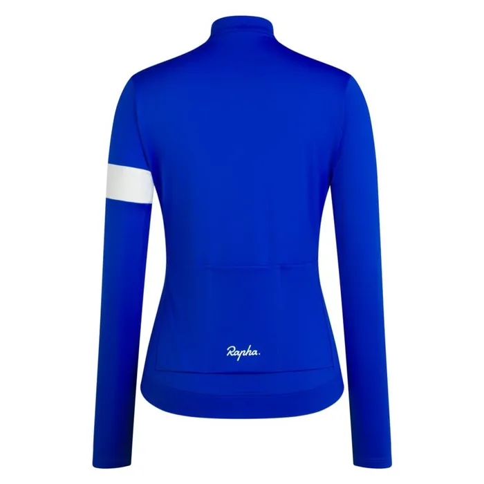 Women Core Thermal Long Sleeve Jersey Kalamata White Alyssumfudge White Alyssumblackwhitenavywhiteultramarinewhitedeep Coffeewhiteberrywhite Rapha Jerseys