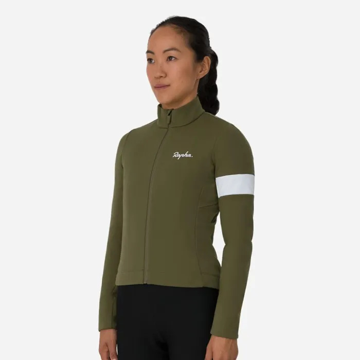 Women Core Winter Jacket Blackwhitemauve Whitedark Khakiwhite Rapha Jackets and Vests