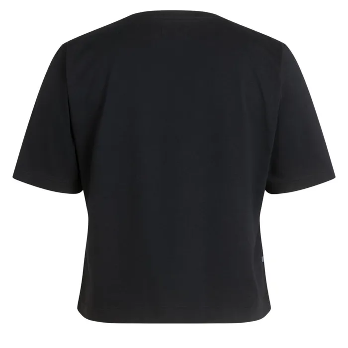 Women Cropped Cotton TShirt Blackoffwhite Rapha Archive