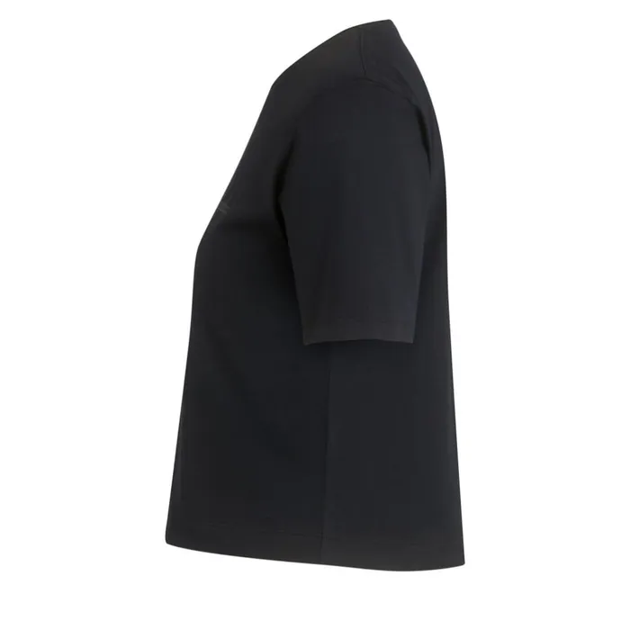 Women Cropped Cotton TShirt Blackoffwhite Rapha Archive