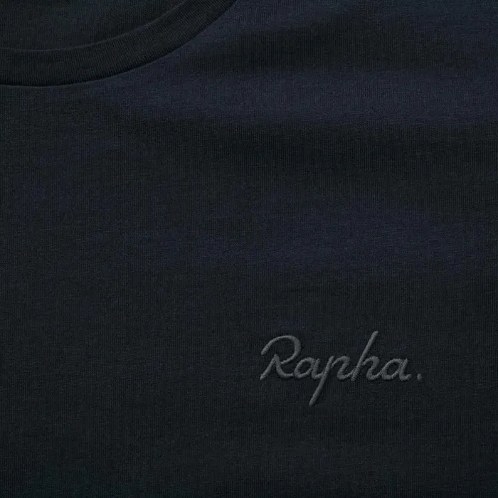 Women Cropped Cotton TShirt Blackoffwhite Rapha Archive