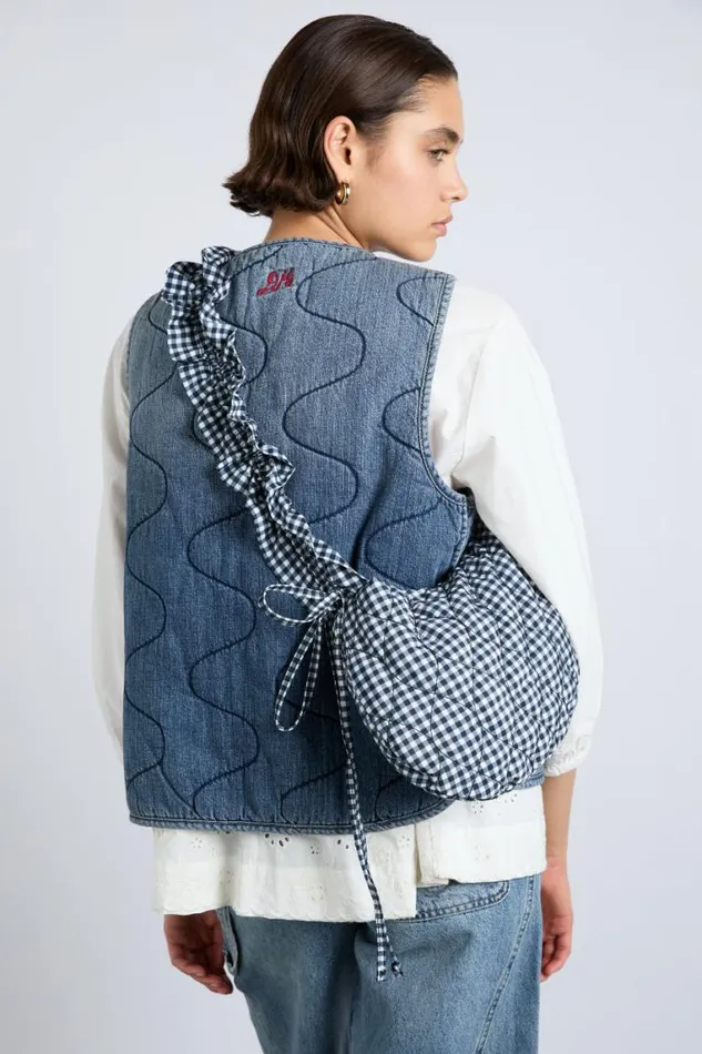 Women Damson Madder Bags Ruched Kidney Bag In Gingham