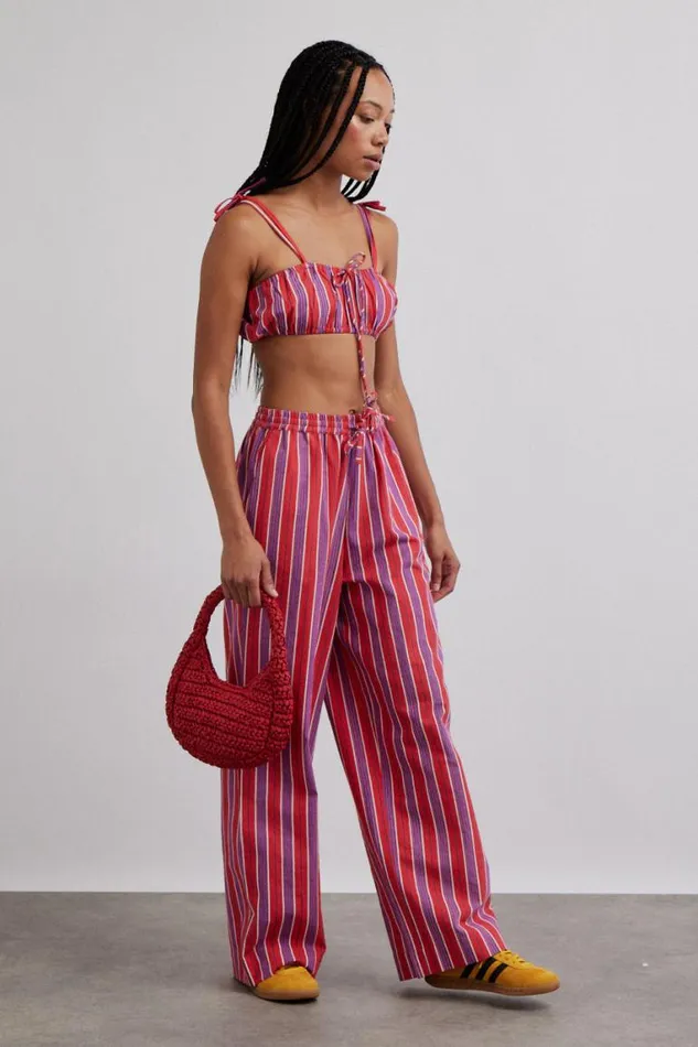 Women Damson Madder Bottoms Chlo Trousers 8211 Red Stripe
