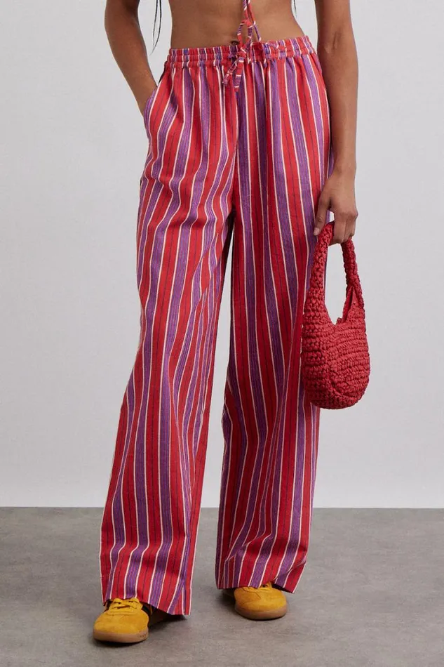 Women Damson Madder Bottoms Chlo Trousers 8211 Red Stripe
