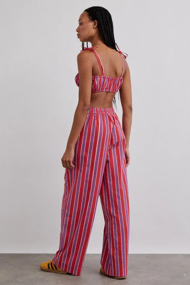 Women Damson Madder Bottoms Chlo Trousers 8211 Red Stripe