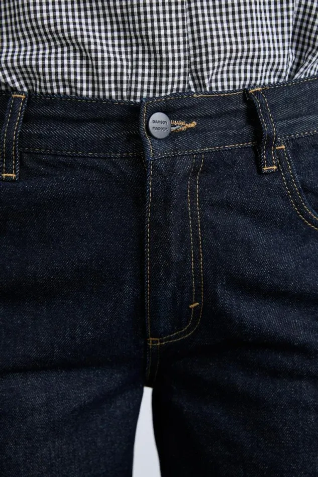 Women Damson Madder Bottoms Italian Selvedge Sylvie Jeans With Turn Up