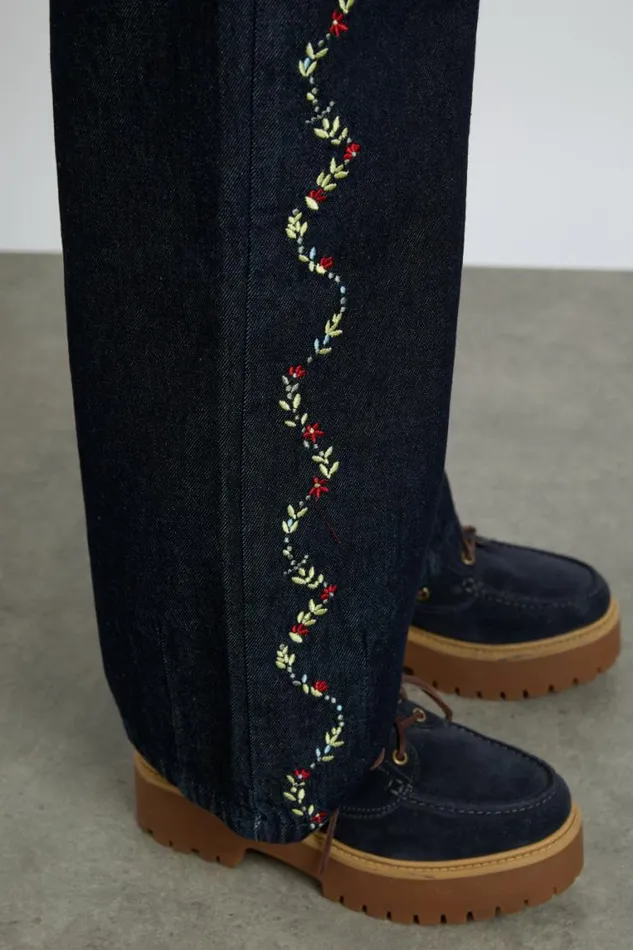 Women Damson Madder Bottoms Rafe Jeans 8211 Embroidered Floral