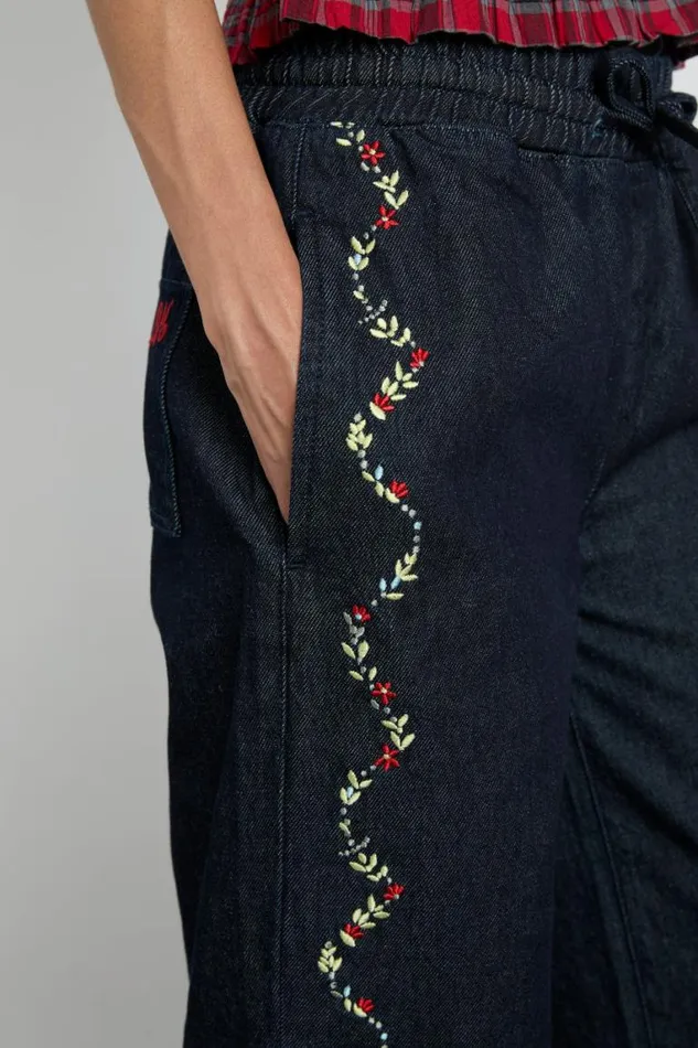 Women Damson Madder Bottoms Rafe Jeans 8211 Embroidered Floral