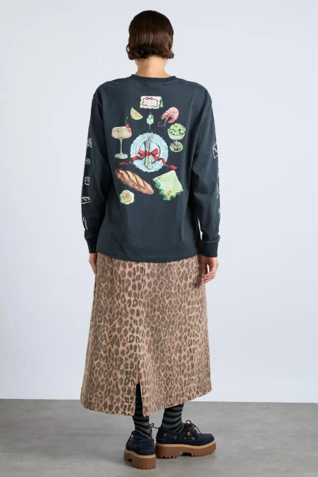 Women Damson Madder Bottoms Rafe Skirt 8211 Leopard