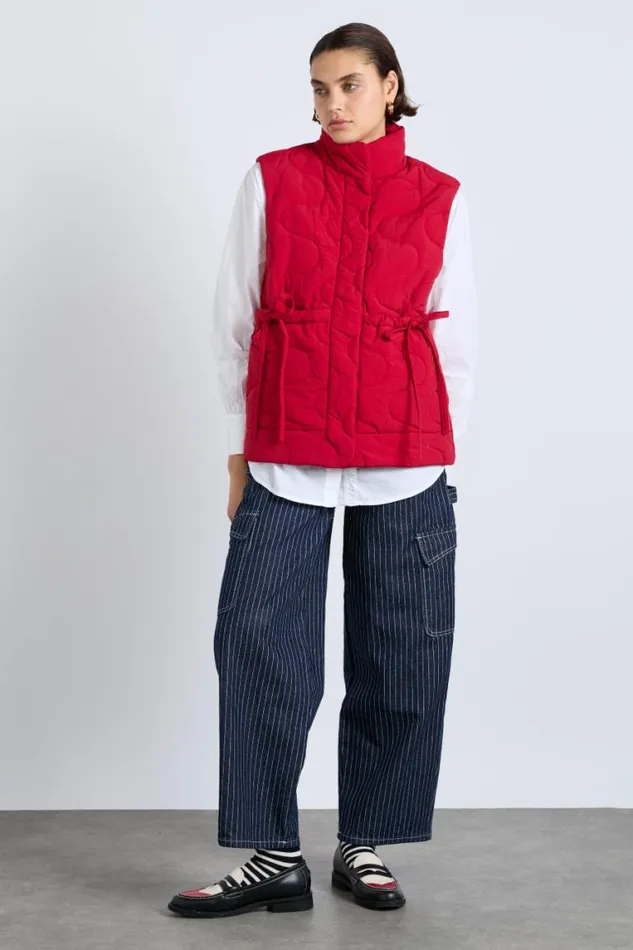 Women Damson Madder Coords Cargo Jeans 8211 Navy Pinstripe