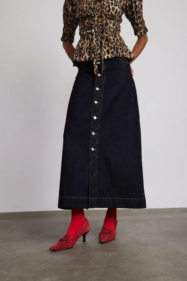 Women Damson Madder Coords Charley Denim Skirt 8211 Dark Indigo