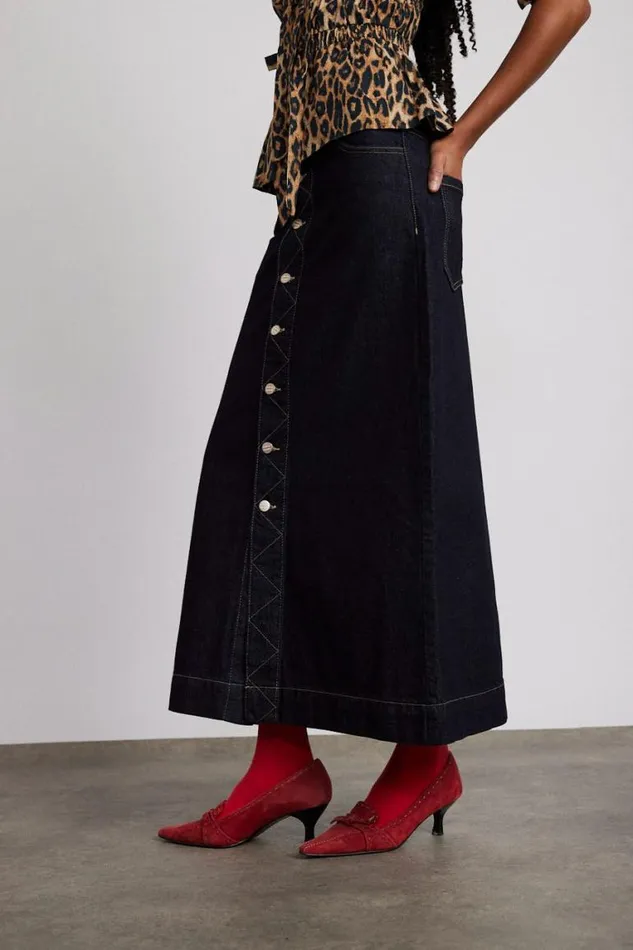 Women Damson Madder Coords Charley Denim Skirt 8211 Dark Indigo