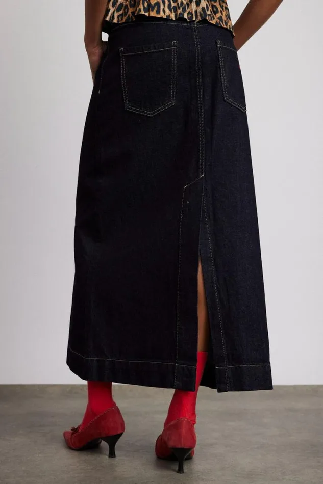 Women Damson Madder Coords Charley Denim Skirt 8211 Dark Indigo