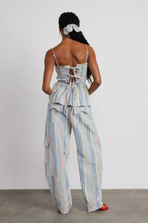 Women Damson Madder Coords Hope Shirred Cami 8211 Multi Stripe