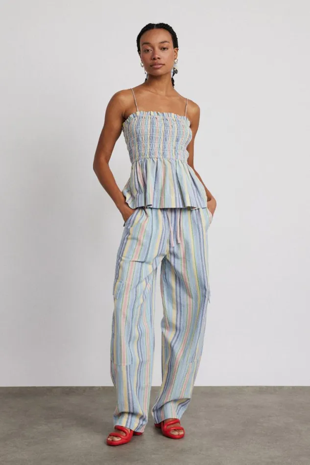 Women Damson Madder Coords Hope Shirred Cami 8211 Multi Stripe