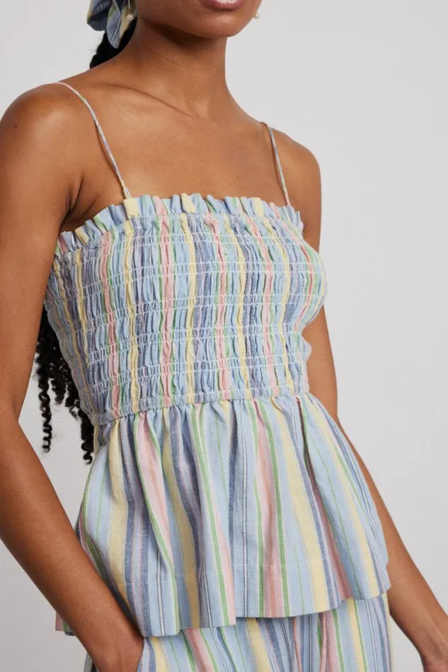 Women Damson Madder Coords Hope Shirred Cami 8211 Multi Stripe