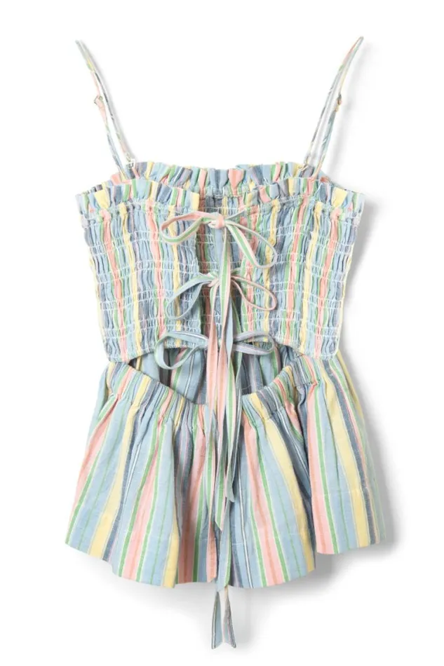 Women Damson Madder Coords Hope Shirred Cami 8211 Multi Stripe