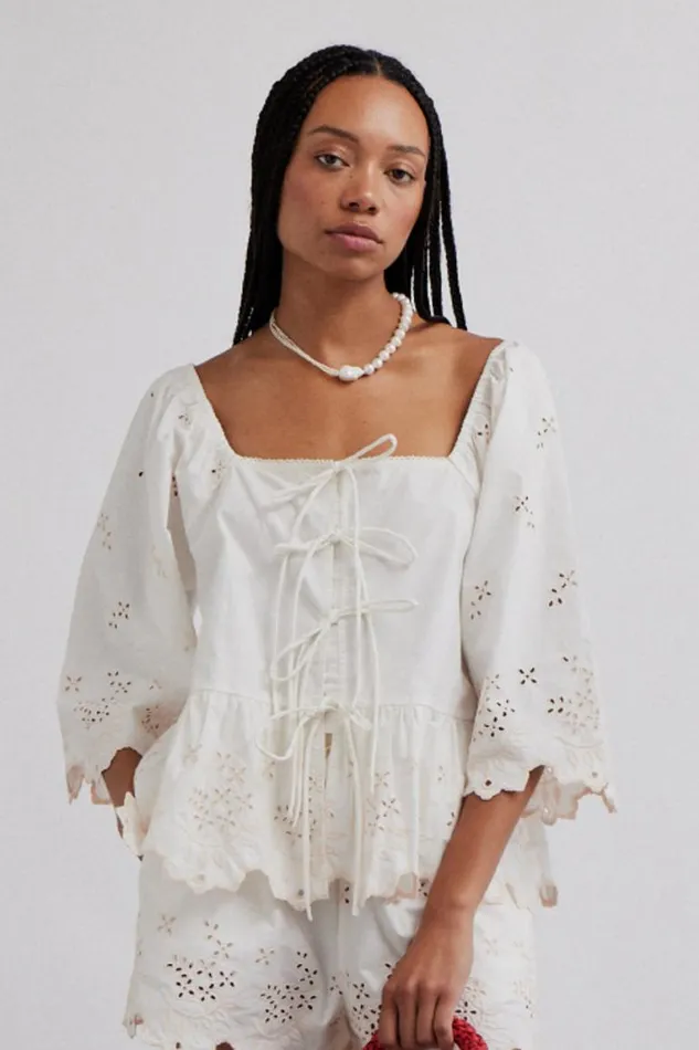 Women Damson Madder Coords Lana Blouse 8211 Broderie
