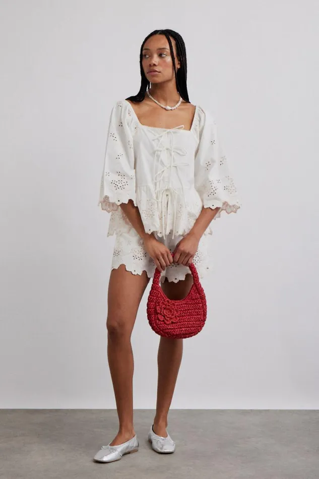 Women Damson Madder Coords Lana Blouse 8211 Broderie