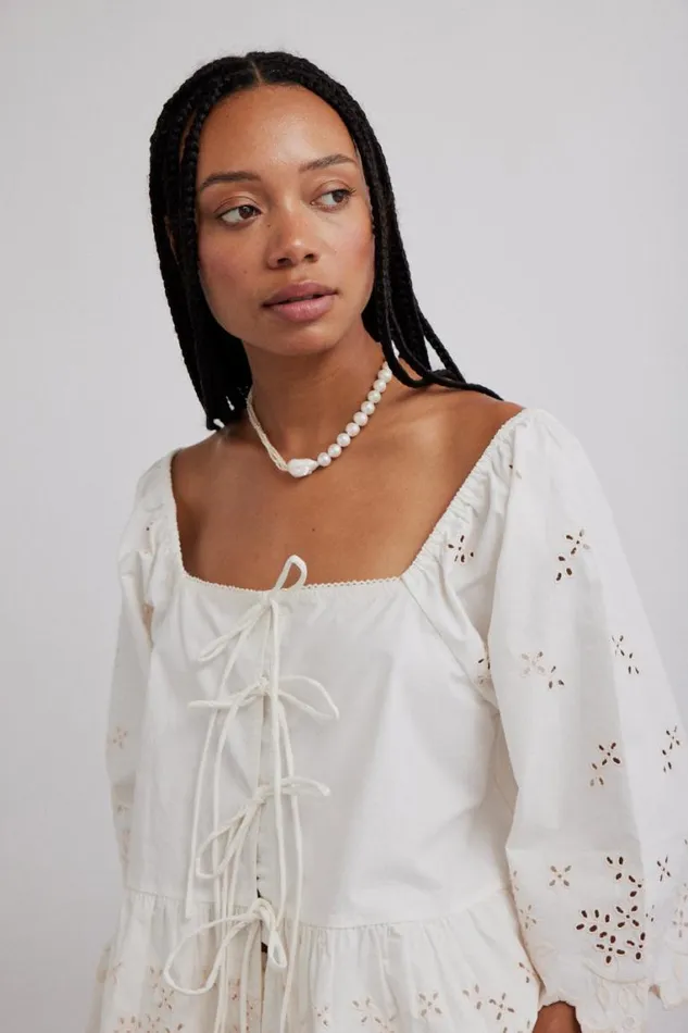 Women Damson Madder Coords Lana Blouse 8211 Broderie