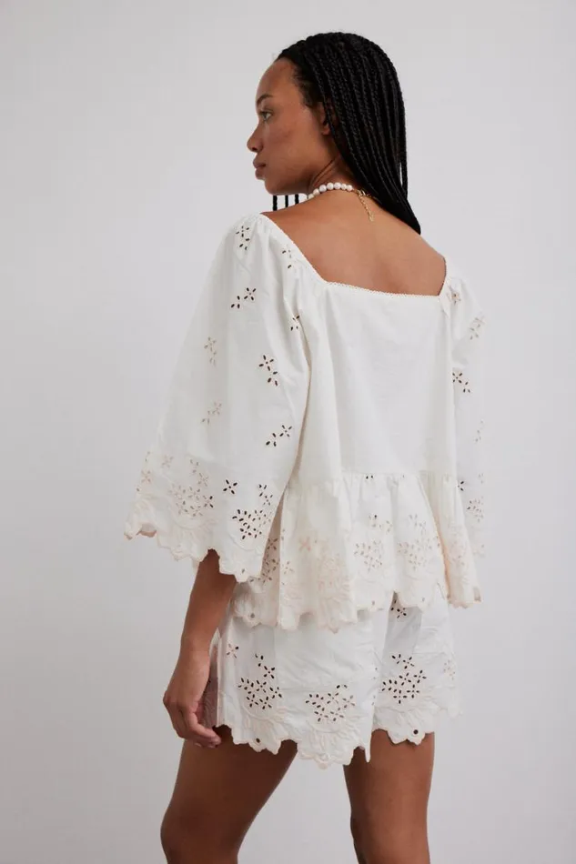 Women Damson Madder Coords Lana Blouse 8211 Broderie