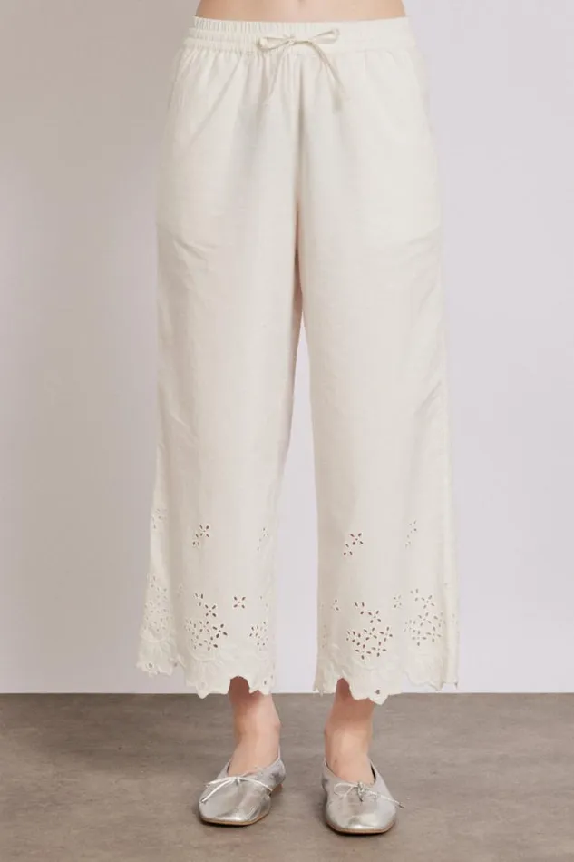 Women Damson Madder Coords Lana Trousers 8211 White Broderie