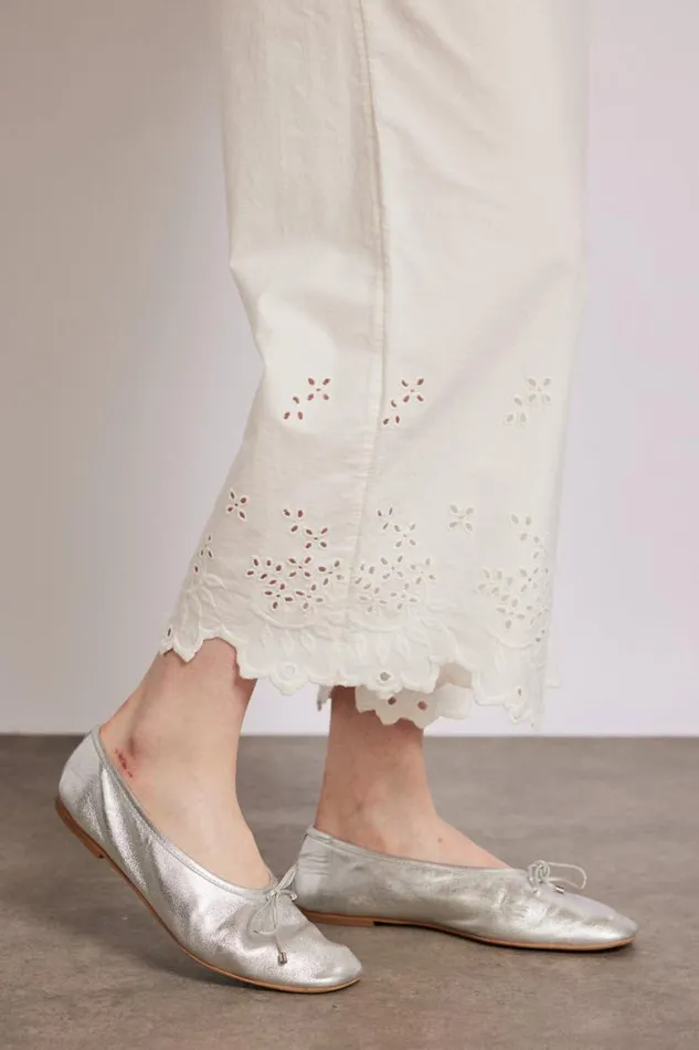 Women Damson Madder Coords Lana Trousers 8211 White Broderie