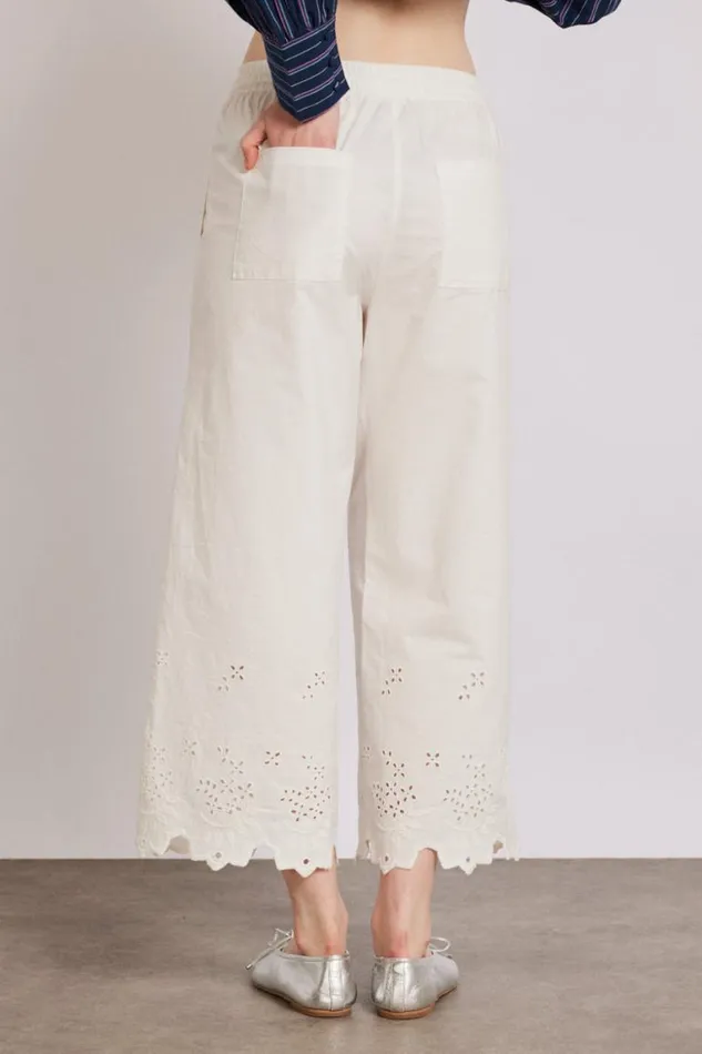 Women Damson Madder Coords Lana Trousers 8211 White Broderie