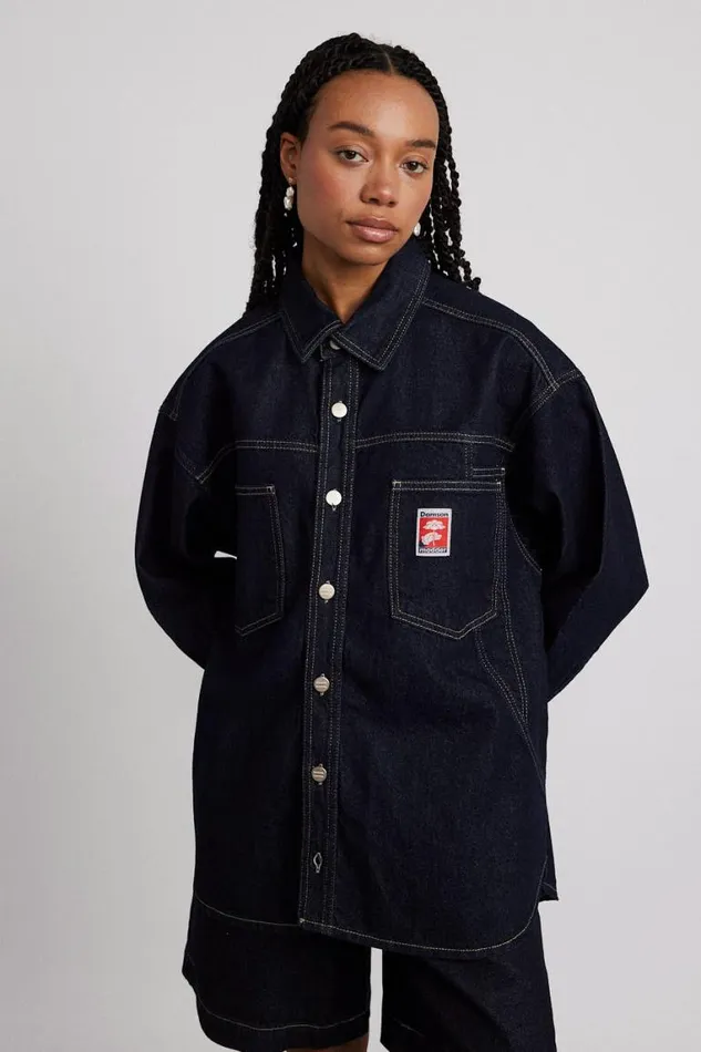 Women Damson Madder Coords Nova Oversized Shacket 8211 Indigo