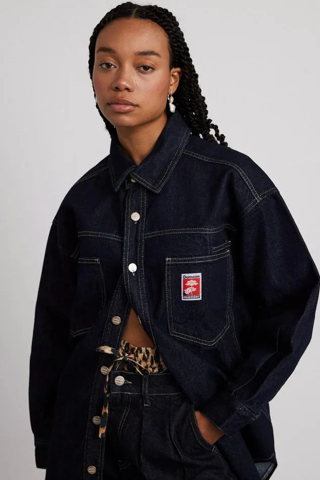 Women Damson Madder Coords Nova Oversized Shacket 8211 Indigo