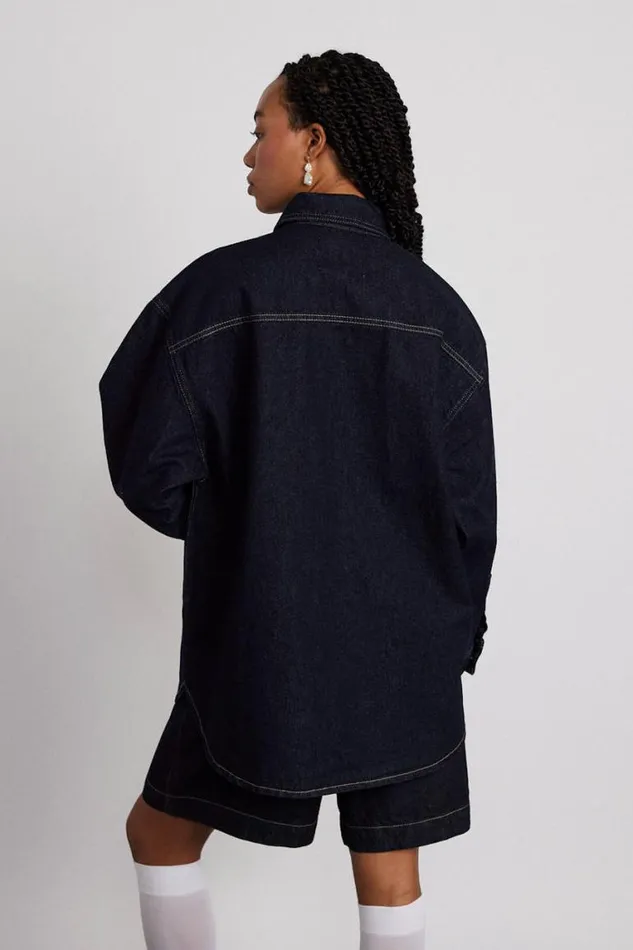 Women Damson Madder Coords Nova Oversized Shacket 8211 Indigo