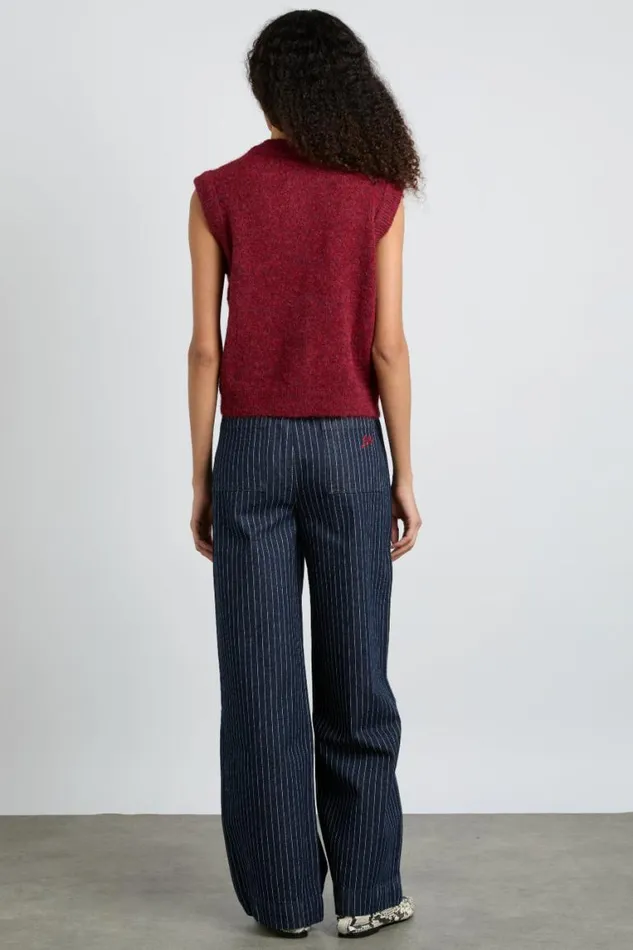 Women Damson Madder Coords Rafe Jeans 8211 Navy Pin Stripe