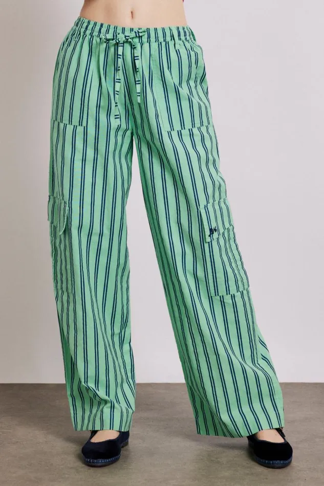 Women Damson Madder Coords Sydney Coastal Cargo Pants 8211 Mint Stripe