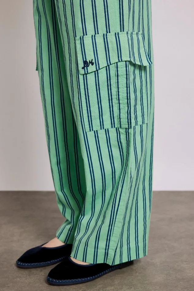 Women Damson Madder Coords Sydney Coastal Cargo Pants 8211 Mint Stripe