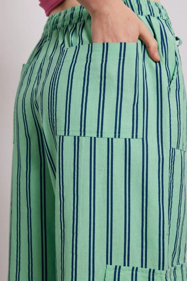 Women Damson Madder Coords Sydney Coastal Cargo Pants 8211 Mint Stripe