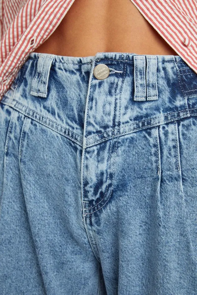 Women Damson Madder Denim Babysitter Jean 8211 Embroidered Bow