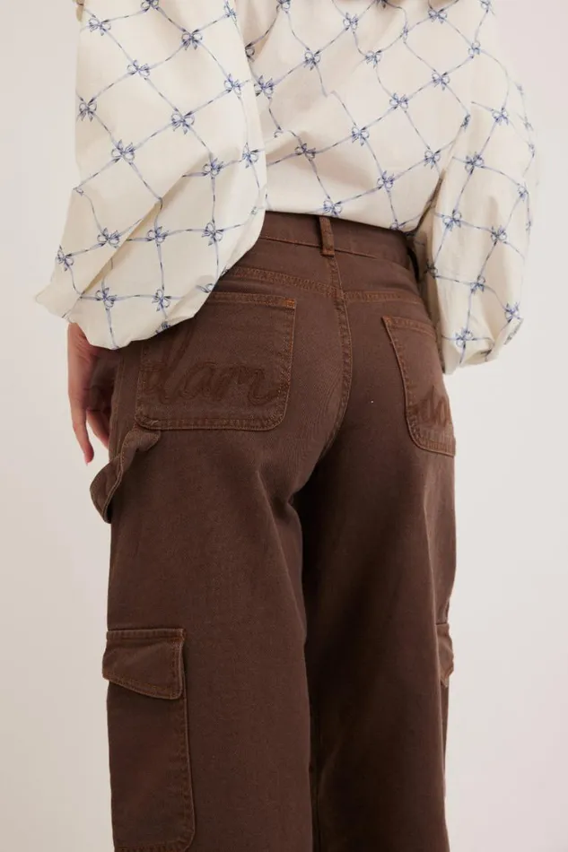 Women Damson Madder Denim Dion Jean 8211 Chocolate Cargo