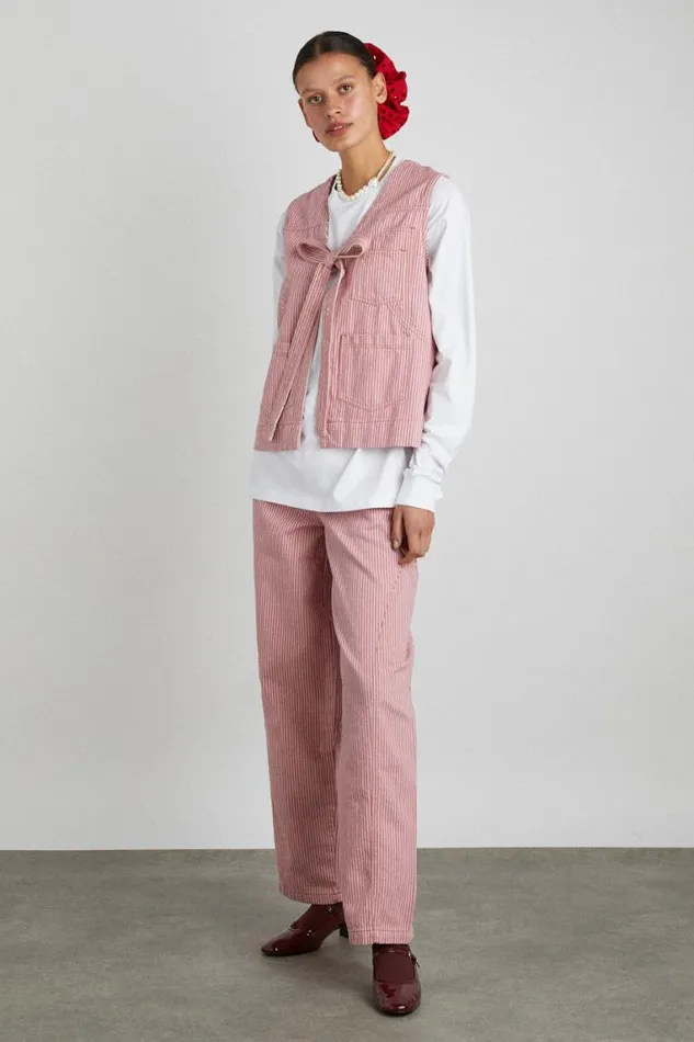 Women Damson Madder Denim Dion Jean 8211 Pink Stripe