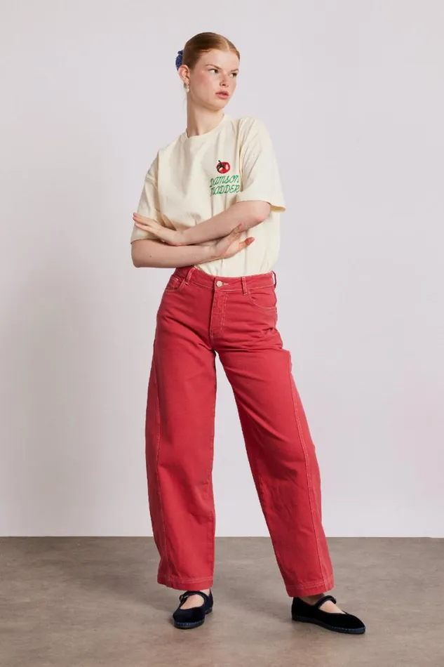 Women Damson Madder Denim Dion Jean 8211 Red