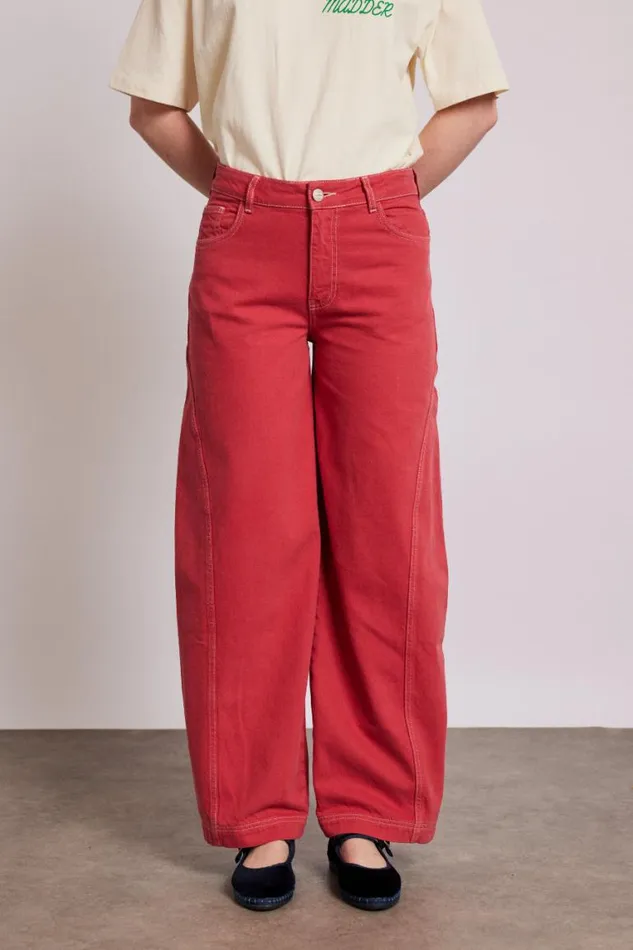 Women Damson Madder Denim Dion Jean 8211 Red