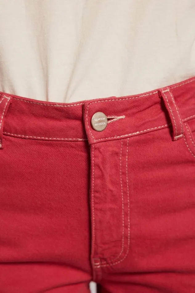 Women Damson Madder Denim Dion Jean 8211 Red
