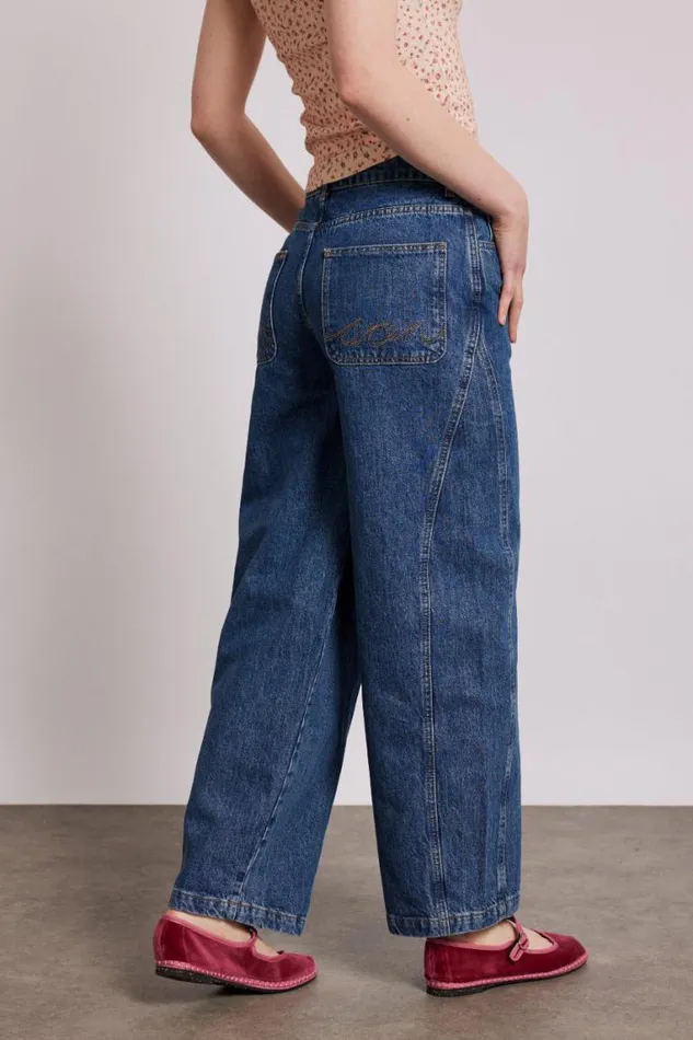 Women Damson Madder Denim Dion Jean 8211 Washed Blue