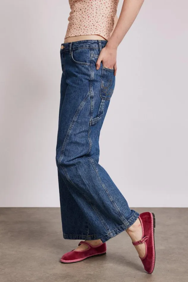 Women Damson Madder Denim Dion Jean 8211 Washed Blue