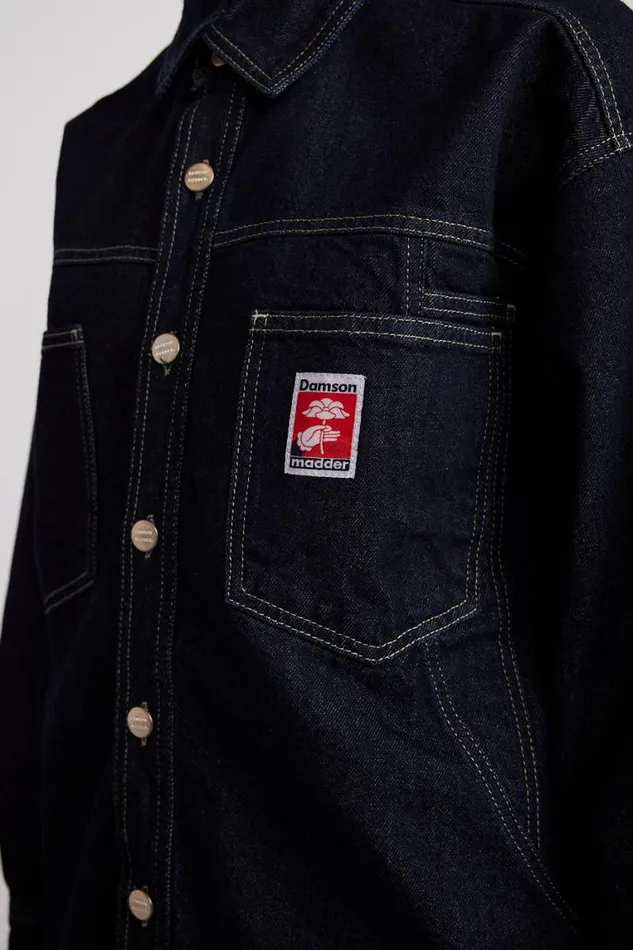Women Damson Madder Denim Nova Oversized Shacket 8211 Indigo