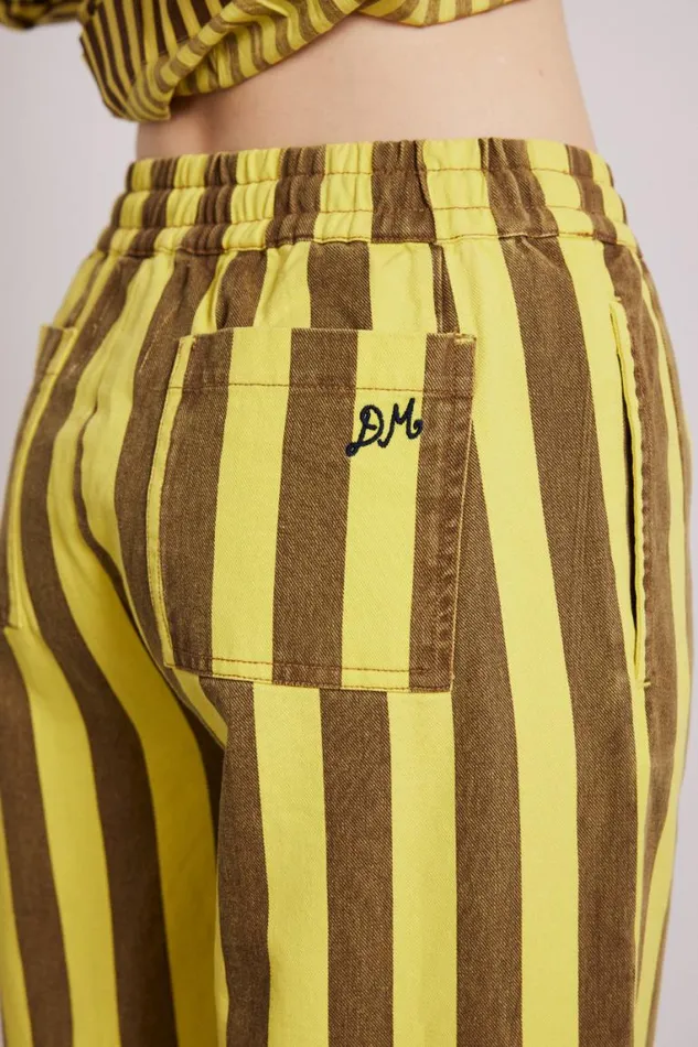 Women Damson Madder Denim Rafe Pants 8211 Yellow Choc Stripe
