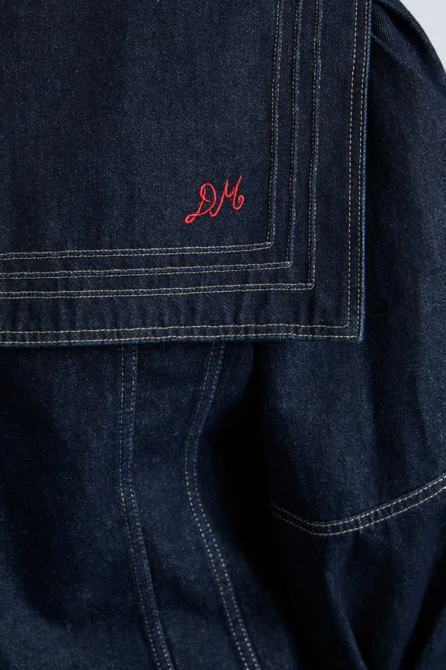 Women Damson Madder Denim Sailor Denim Jacket 8211 Dark Indigo