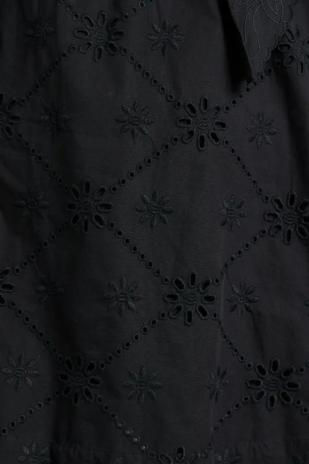 Women Damson Madder Dresses Clementine Embroidered Collared Mini Dress 8211 Black