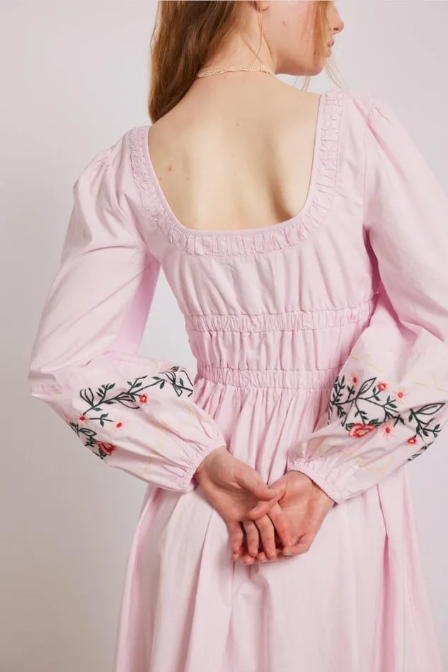 Women Damson Madder Dresses Dakota Dress 8211 Pink Embroidery