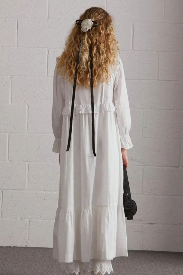 Women Damson Madder Dresses Edith Vintage Midi 8211 White